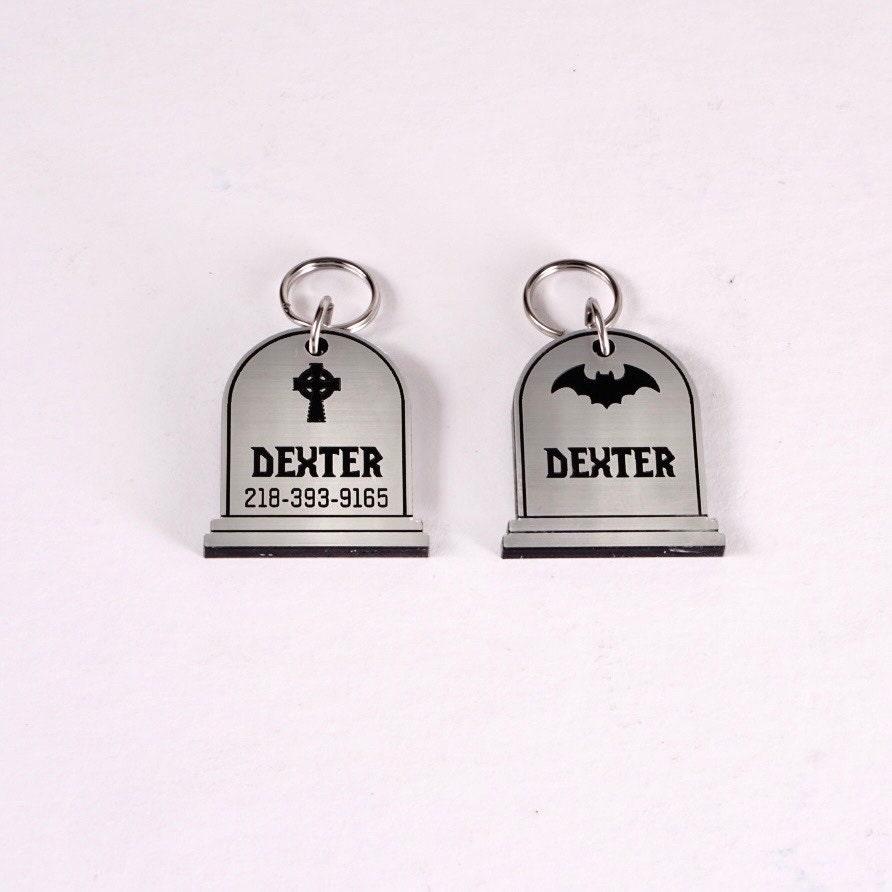 Grave Perfection - Tombstone Personalized Pet Tag - Halloween Cat ID Tag - Spirit Friendly - Dog ID Tag - Witch Pet Tag - Spooky Pet Tag