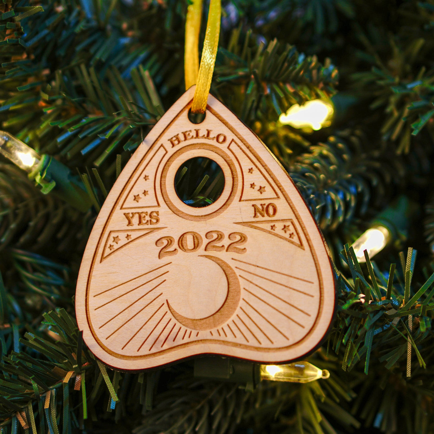 Ouija Personalized Ornament, Ouija Planchette Ornament - Spirit Friendly Ornament - Witch Ornament