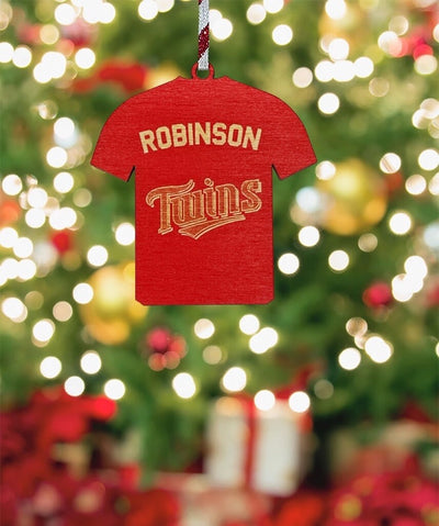 Personalized Baseball Jersey Ornament - Any Name, Any Team -