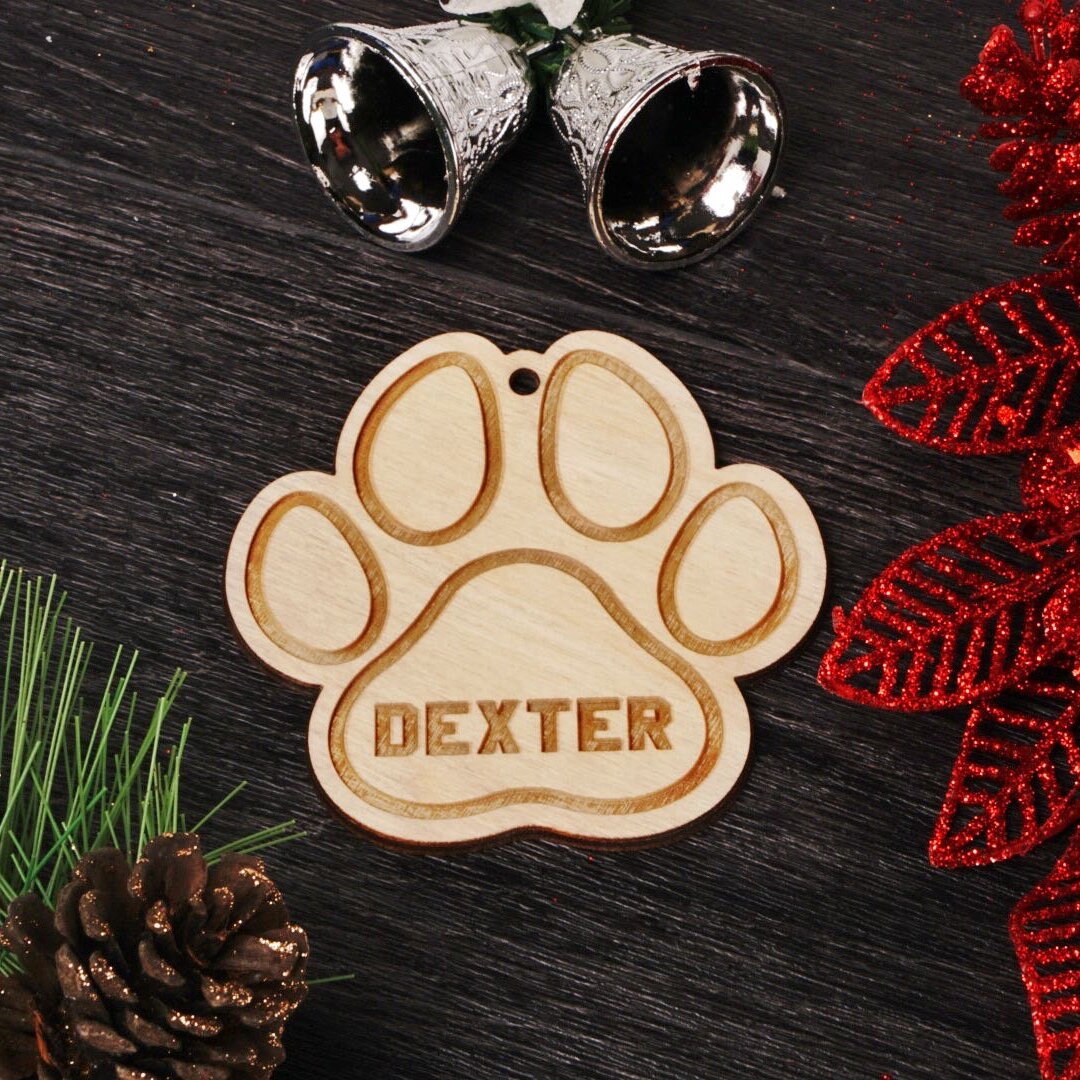 Personalized Dog Paw Ornament - Personalized Cat Paw Ornament - Pet Christmas Ornament - Dog Paw Ornament - Personalized Pet Memorial - Jones Creativity