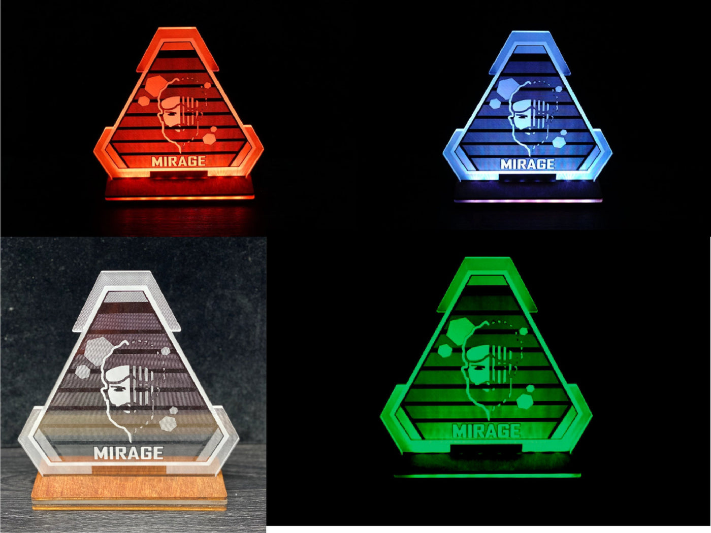 Apex Legends Ultimate | Mirage | Wraith | Caustic | Octane | Crypto | LED Illuminated night light perfect for desks, bars, man caves, dorms.