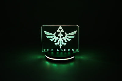 Legend of Zelda - LED Illuminated Lamp perfect as a gift for a fan. Place in Mancaves, bars, garages - Made in the USA!