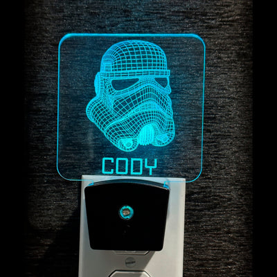 Storm Trooper Plug-in LED Night Light with Light Sensor, Auto Dusk-to-Dawn Sensor, Bright Nightlights - Stormtrooper LED Night Light - Jones Creativity