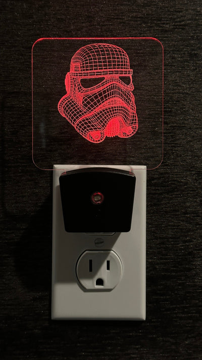 Storm Trooper Plug-in LED Night Light with Light Sensor, Auto Dusk-to-Dawn Sensor, Bright Nightlights - Stormtrooper LED Night Light - Jones Creativity