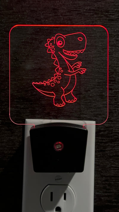 Dinosaur Sign - Dinosaur LED Sign - Dinosaur LED Night Light - Personalized Dinosaur LED Sign - Dinosaur Personalized Sign - Jones Creativity