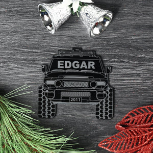 FJ Cruiser Christmas Ornament - 4x4 Christmas Ornament - - Jones Creativity