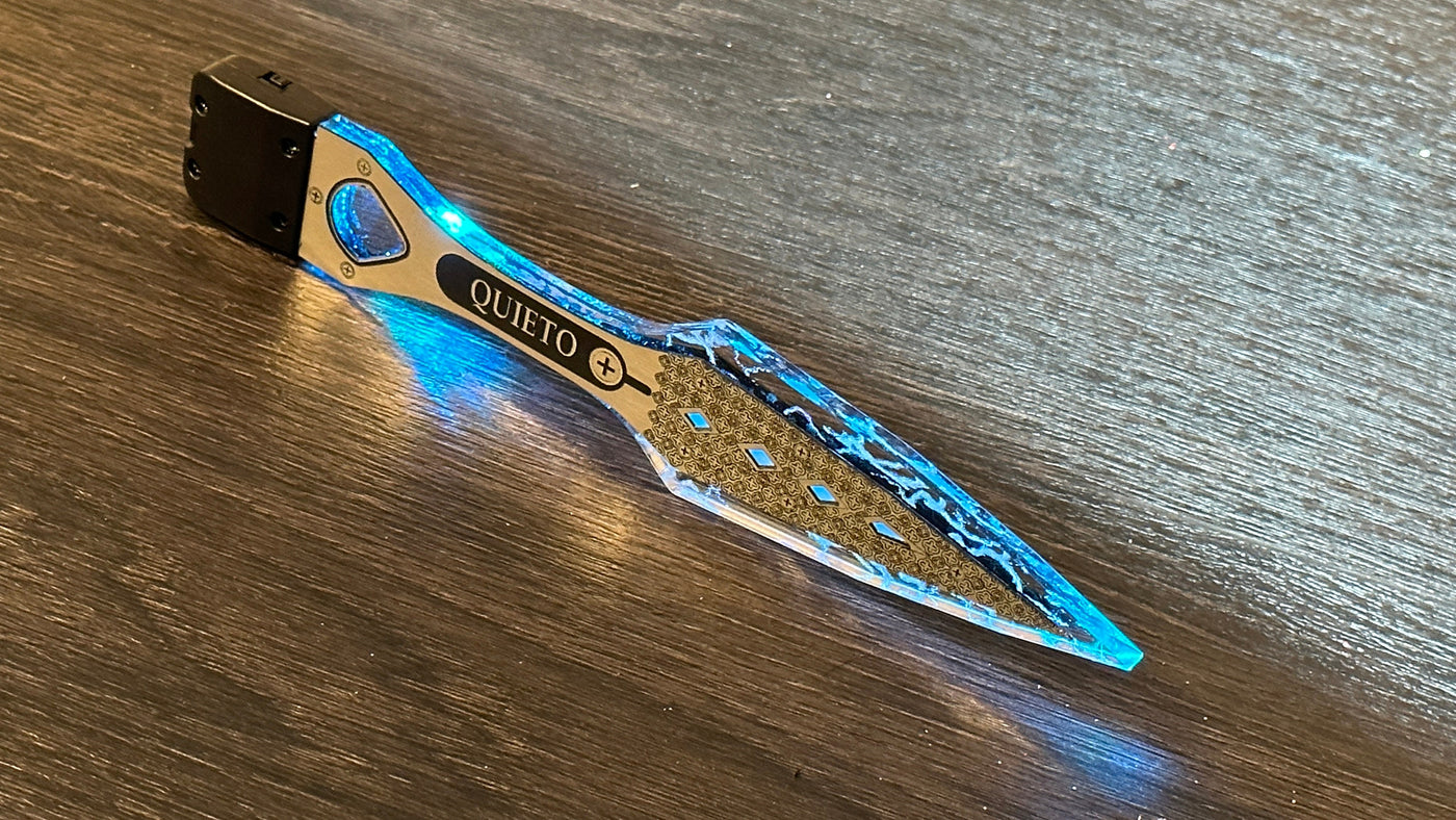 LED Illuminated Wraith Kunai Dagger . Legends Heirloom - Made in USA - Color Changing - Stocking Stuffer - Acrylic Keychain - Jones Creativity