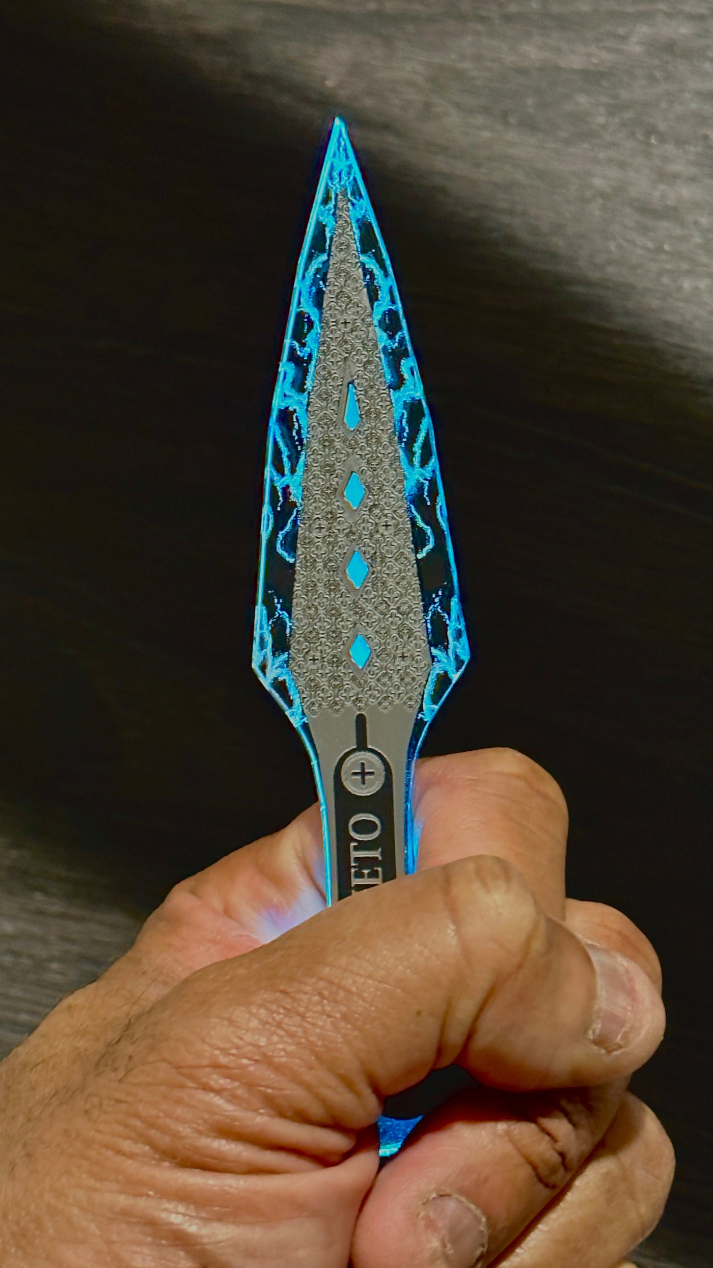 LED Illuminated Wraith Kunai Dagger . Legends Heirloom - Made in USA - Color Changing - Stocking Stuffer - Acrylic Keychain - Jones Creativity