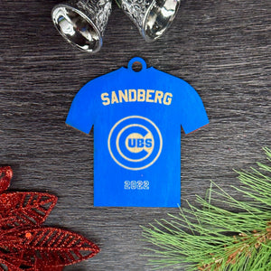 Personalized Chicago Cubs Jersey Ornament - Cubs Fan Ornament Ornament - Christmas Ornament - Baseball Fan Christmas Ornament - - Jones Creativity