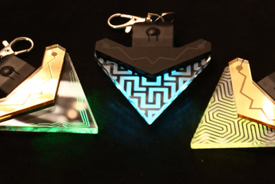 Cyberpunk Cyber Shark Tooth - Color Changing - Stocking Stuffer -Light Up Cyberpunk Keychain - Jones Creativity