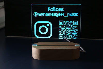 Personalized LED QR Code Sign - Scan to Pay Sign - Connect With Us Sign - Business Social Media Sign, Social Media Sign - QR Code Sign - Jones Creativity