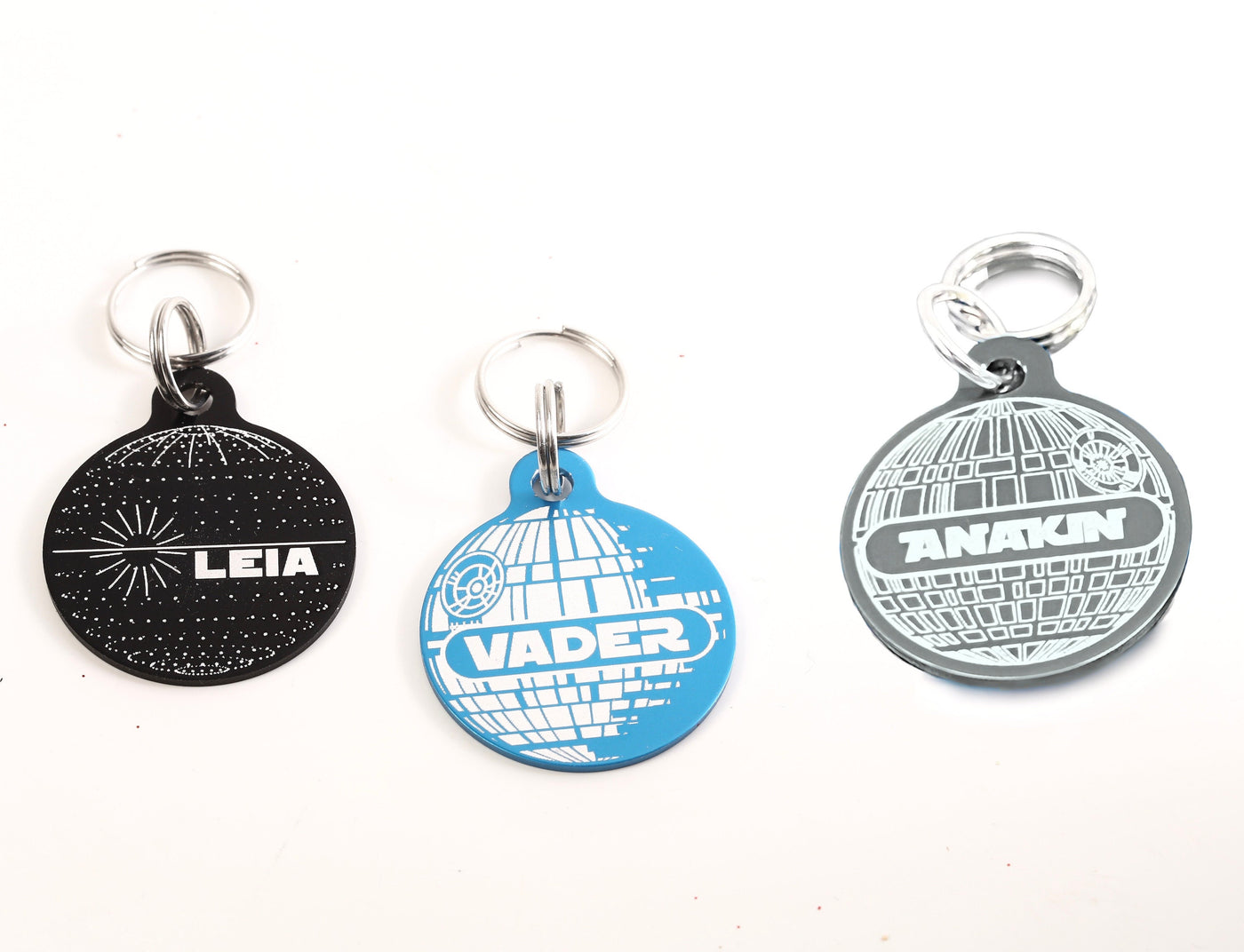 Personalized Death Star dog tag, Sci-Fi Pet Tag, Death Star, Cat Tag, Death Star Pet ID - Jones Creativity