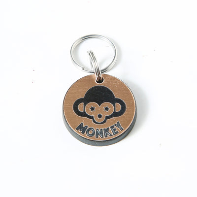 Personalized Monkey Pet Tag - Monkey Dog Tag - Simba Cat Tag - Monkey Pet Tag - Jones Creativity