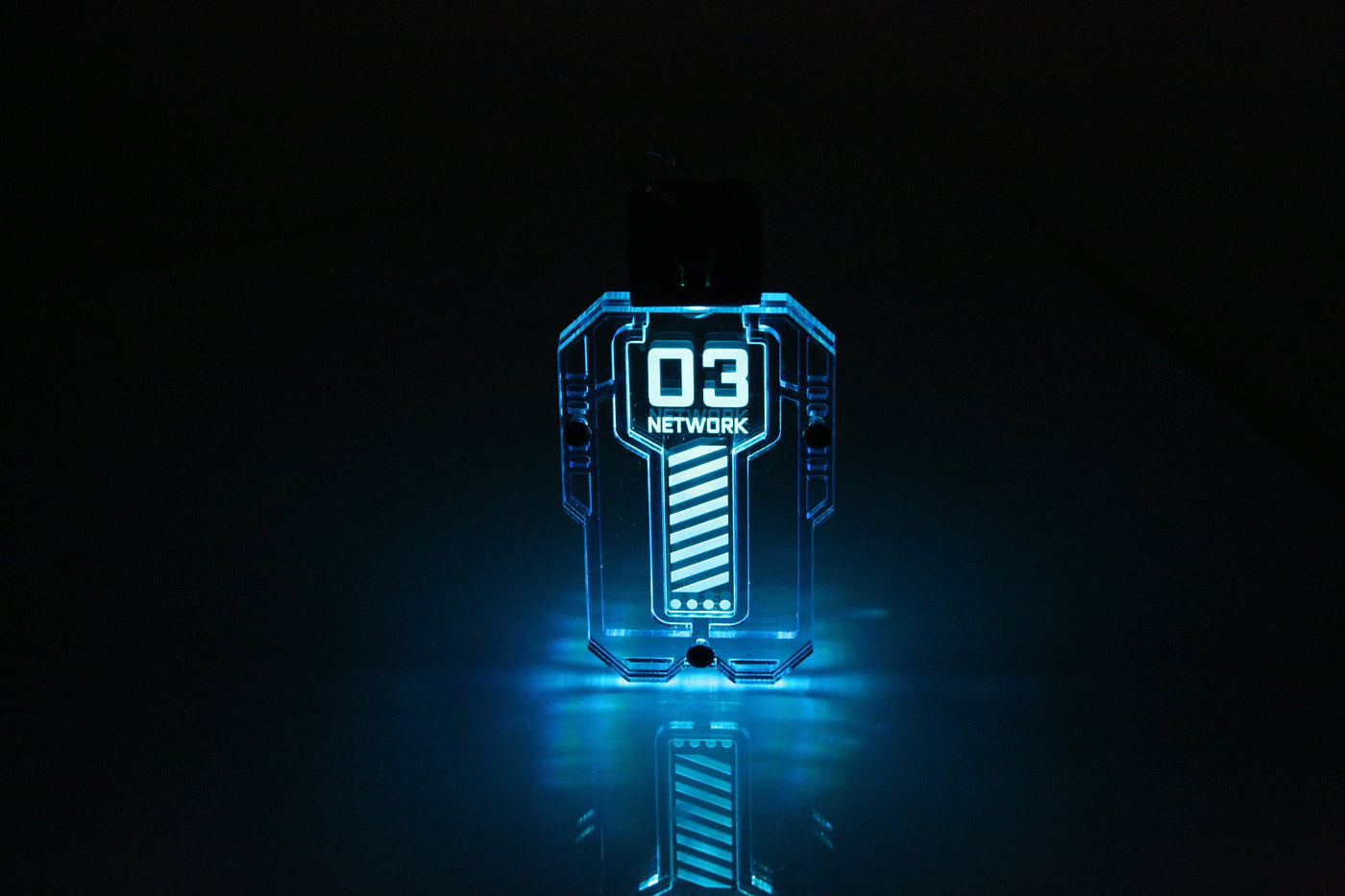 LED Cyberpunk Emergency Access Key Pendant - Cyberpunk Accessory - Cyberwear - Futuristic Cosplay Prop - Jones Creativity